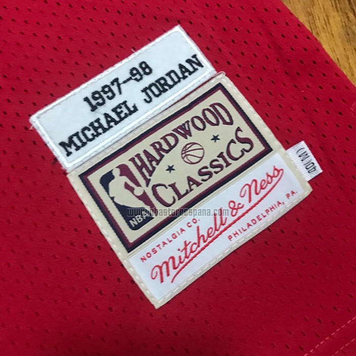 Camiseta Chicago Bulls Michael Jordan NO 23 1997-98 NBA Finals Mitchell & Ness Rojo